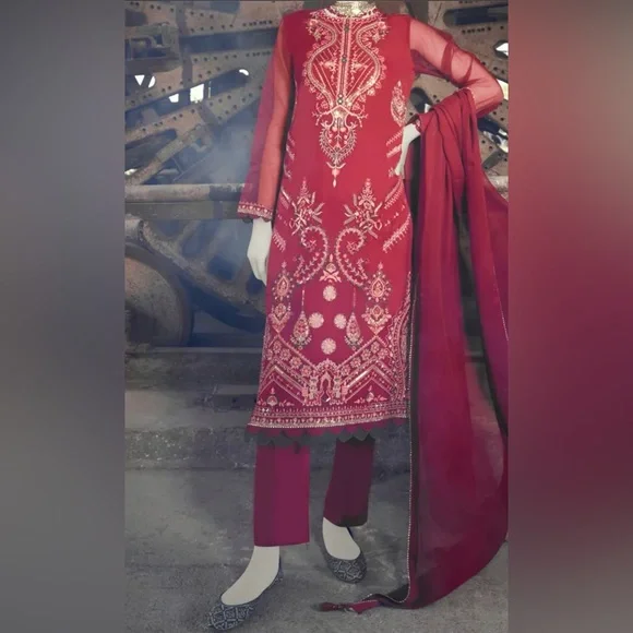 junaid jamshed formal dresses Liver Brown Kameez Shalwar | J. Blended main image 0